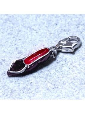 NEW Vintage Swarovski Crystal Shoe Red High Heel Charm